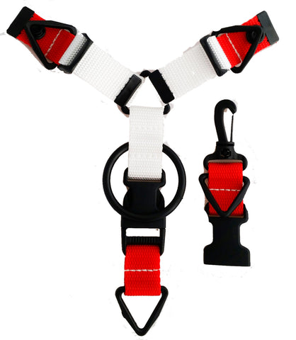 Custom Accessory Hanger - Red & White - Snap-Hookz Golf